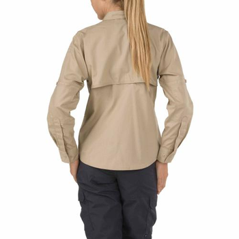 Жіноча сорочка 5.11 Women's TACLITE Long Sleeve Shirt 5.11 Tactical TDU Khaki, M (Хакі) Тактична