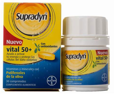 Вітаміни та мінерали для енергії Supradyn Vital 50 30 таблеток (8470001758248)