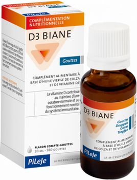 Вітаміни Pileje D3 Biane Drops 15 мл (3401528537417)