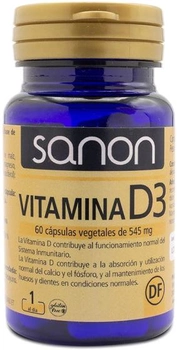 Вітаміни Sanon Vitamina D3 De 545 мг 60 капсул (8436556086908)