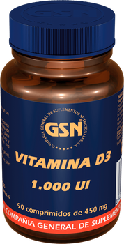 Вітаміни Gsn Vitamina D3 1000 UI 90 таблеток (8426609020577)