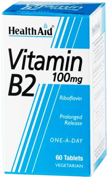 Witaminy Health Aid Witamina B2 Ryboflawina 100 Mg 60 tabletek (5019781010646)