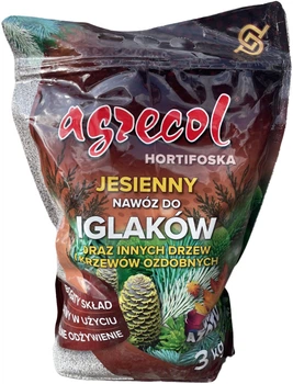 Добриво Agrecol Hortifoska осіннє для хвойних рослин 3 кг (5902341006305)
