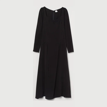 Платье длинное летнее женское H&M 0926285 32 Черное (7000000000901)