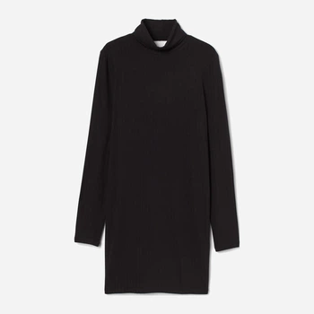 Сукня міді осіння жіноча H&M 0931353 S Чорна (7000000000925)