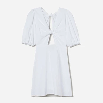 Платье короткое летнее женское H&M 0972824 46 Белое (7000000001087)