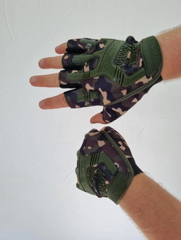 Тактические перчатки без пальцев Mechanix Mpact Мультикам 2XL