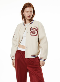 Жіночий бомбер H&M (56123) XS Світло-бежевий