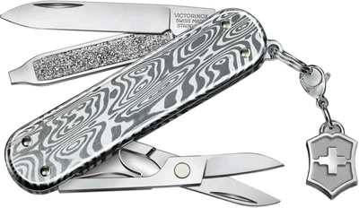 Нож Victorinox Classic Brilliant Damast 58 мм 5 функций накладки дамаская сталь (0.6221.34)