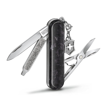 Нож Victorinox Classic Brilliant Carbon 58 мм 5 функций накладки карбон (0.6221.90)