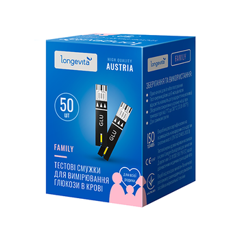 Тест-полоски Longevita Family, 50 шт.