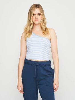 Топ женский Stradivarius 7004/186/040 L Белый с голубым (SZ07004186040044)