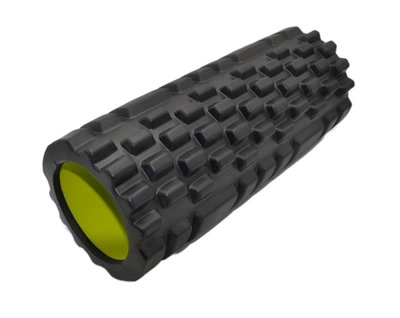 Масажний ролик (роллер) PowerPlay 4025 Massage Roller Чорно-зелений (33x15см.)