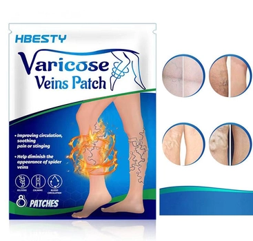 Пластир від варикозу тромбозу та васкуліту Varicose Veins Patch 8 шт