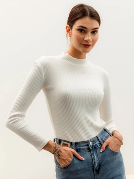 Гольф женский из ангоры облегающий приталенный теплая водолазка Seventeen 2XL-3XL Белая 2098.5440