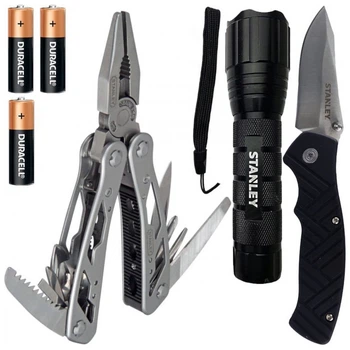 Мультитул Stanley MULTI-TOOL 12 in 1 + складной нож + фонарик (STHT81502-0)