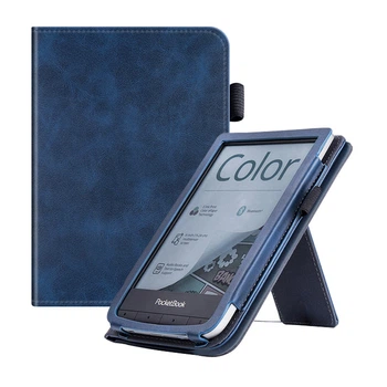 Чохол PocketBook 628 Touch Lux 5 з ремінцем для руки та підставкою синій – обкладинка на Покетбук (7706805)