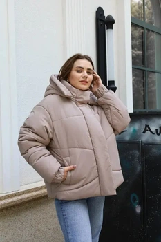 Зимова жіноча куртка UF-Fashion 304 - dvs 46 пудра