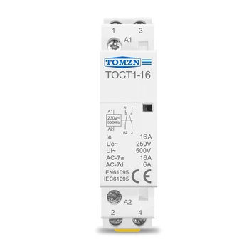 Контактор модульний 2P 16А 1NO+1NC 220V [TOCT1-16-AC-1NO-1NC] TOCT1-16 TOMZN