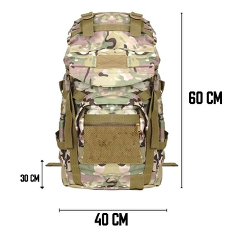 Рюкзак тактичний AOKALI A51 50L Outdoor (Camouflage CP) камуфляжний армійський водонепроникний