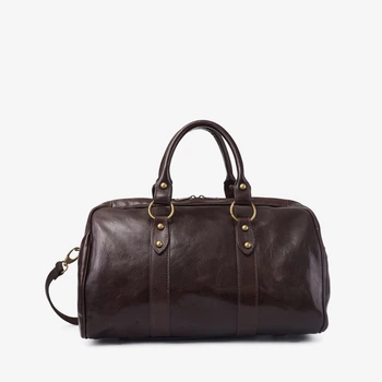 Сумка кожаная саквояж большая InBag Travel bag m01298_s Коричневый
