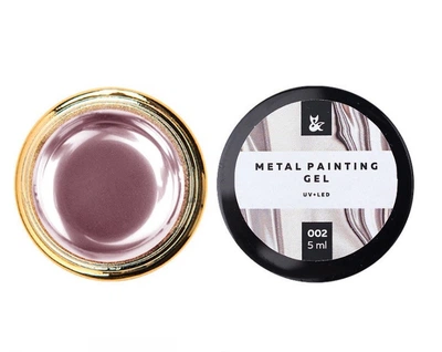Гель-краска F.O.X Metal painting gel 002 розовый 5 мл