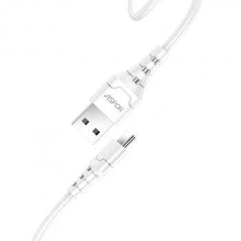 USB кабель Aspor A102 Type-C Fast Charge 3A/1м- білий