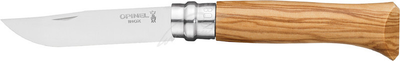 Нож Opinel №8 VRI, олива, упаковка,204.66.13