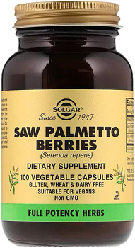Suplement diety Solgar Saw Palmetto Berrries 100 kapsułek (33984040236)