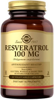 Suplement diety Solgar Resveratrol 100mg 60 kapsułek (33984023352)