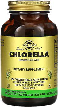 Suplement diety Solgar Chlorella 520mg 100 kapsułek (33984038189)