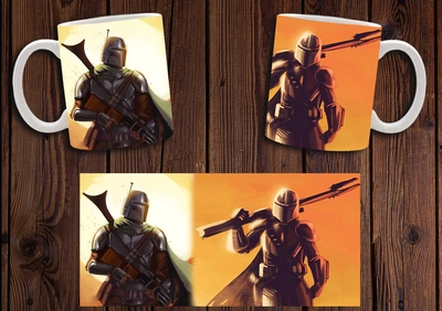 Кружка CupKit "Звездные войны Мандалорец /Star Wars Mandalorian" №6 330мл белая