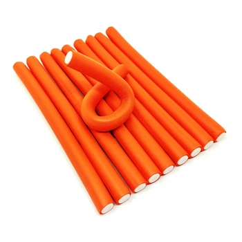 Бигуди-бумеранги Magic Curler из пенорезины, диаметр 18 мм, 10 шт в наборе оранжевые