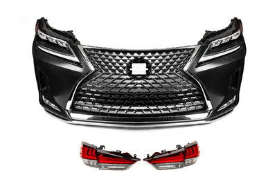 Комплект рестайлинга в 2021 году (бампер, фары, стопы) для Lexus RX 2016-2022 гг