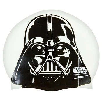 Шапочка для плавания силиконовая Speedo Star Wars Darth Vader Action 808385 White-Black