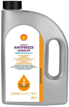 Антифриз Shell Premium LL, 4л (готовий G12+ червоний)