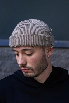 Рвана Шапка Біні Without Destroyed Капучино Man