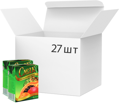 Упаковка нектару Смак Мультивітамінного 0.2 л х 27 шт (4820001470673)