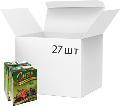 Упаковка соку Смак Мультивітамінного 0.2 л х 27 шт (4820001472516)