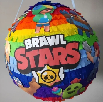 Піньята Казковий світ Brawl Stars Бравл Старс шар 118см + біта у подарунок