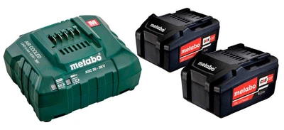 Базовый комплект аккумуляторов Metabo Li-Power 18 В 5.2 Ач 2 шт + Зарядное устройство ASC 30-36 В (685051000)