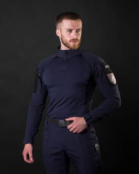 Чоловіча тактична сорочка Убакс синій під шеврони армійська XS