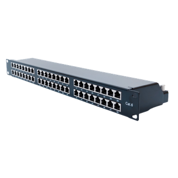 Мережева патч-панель 19", 48 порти, 1U, cat.6, STP, Kingda KD-PP67-STP-C6-48P