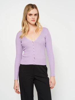 Кардиган вязаный женский Stradivarius 5013/713/604 S Сиреневый (SZ05013713604026)
