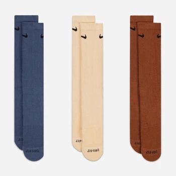 Набор носков Nike U NK EVERYDAY PLUS CUSH CREW SX6888-962 38-42 3 пар Синий/Коричневый/Бежевый (196153840768)