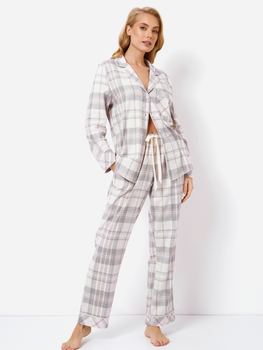 Piżama (koszula + spodnie) Aruelle Avery pajama long S Szara (5905616142104)