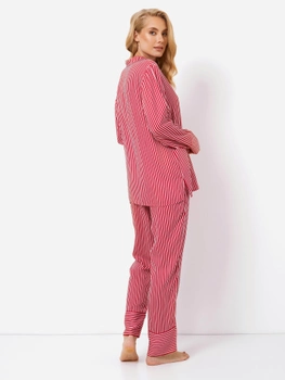Piżama (koszula + spodnie) Aruelle Candice pajama long S Czerwono-bordowa (5905616142678)