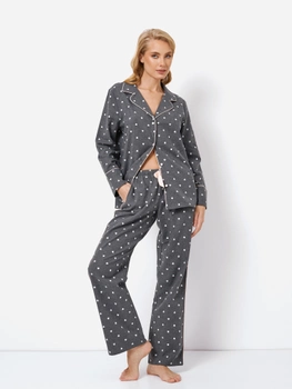 Piżama (koszula + spodnie) Aruelle Joy pajama long XL Szara (5905616143262)