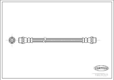 Гальмівний шланг CORTECO 19031221 Volkswagen LT; Mercedes Sprinter 2D0611775A, 9044280435