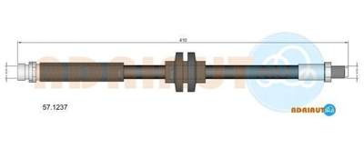 Шланг гальмівний ADRIAUTO 57.1237 Volvo S40, V50, C70, C30; Ford Focus; Mazda 3 1302601, 1306241, 1405494